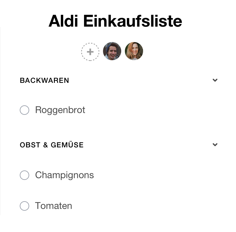 Gemeinsame Einkaufslisten auf Any.do